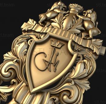3D model Carved coat of arms (STL)
